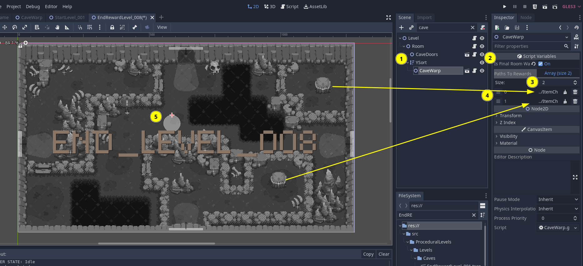 Setting Up CaveWarps on EndLevelReward