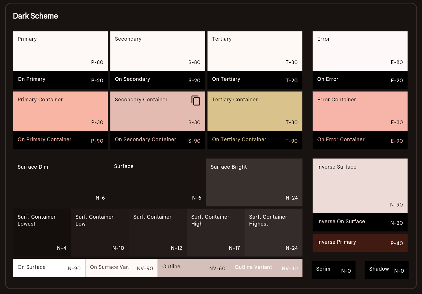 Dark Palette